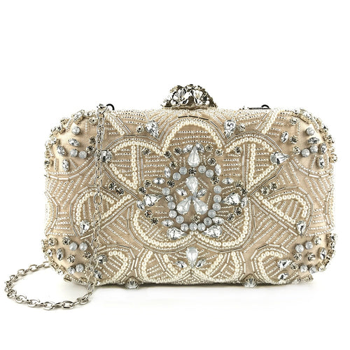 Luxury hand take dinner bag heavy work crystal beaded exquisite dress temperament bride clutch bag party wallet