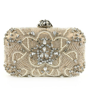 Luxury hand take dinner bag heavy work crystal beaded exquisite dress temperament bride clutch bag party wallet