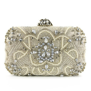 Luxury hand take dinner bag heavy work crystal beaded exquisite dress temperament bride clutch bag party wallet