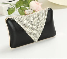 Load image into Gallery viewer, Women Gold Clutch Bag Mini Handbag Purse Rhinestone