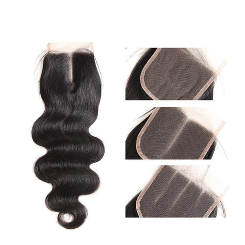 Arabella Peruvian Body Wave Hair 4*4 Lace Closure Free/Middle/Three Part Remy Hair