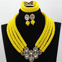 Load image into Gallery viewer, Big Nigerian African Royal Blue Beads Wedding Jewelry Set