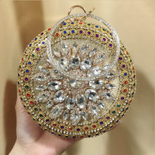 Load image into Gallery viewer, Colorful Crystal Clutch Bag Evening Purse and Diamond Wedding Bridal Clutches