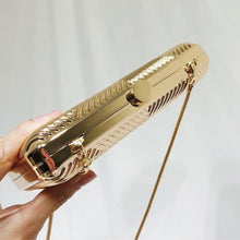 Load image into Gallery viewer, Retro gold color clutch bag for women Metal Evening Bag Women chain