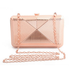 Load image into Gallery viewer, Retro gold color clutch bag for women Metal Evening Bag Women chain