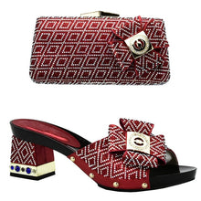 Load image into Gallery viewer, ITALIAN SHOES  WITH MATCHING BAGS SET WDDING SHOE