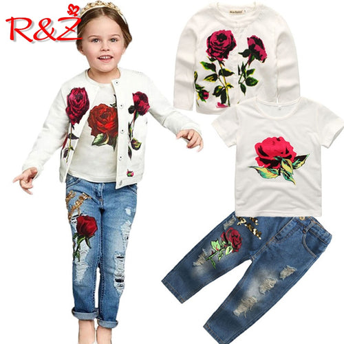 Spring Autumn New Brand Fashion Rose  3pcs