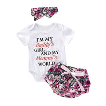 Load image into Gallery viewer, Newborn baby girl clothes carters baby girl clothing sets 2019 summer floral baby girl romper with lace skirt bebes headbandsD40