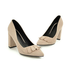 Load image into Gallery viewer, ESVEVA 2020 Women Pumps Shoes Sweet Style Women Shoes Pumps Fashion Square High Heels Size 34-43 Shallow Slip on Pointed Toe
