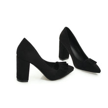 Load image into Gallery viewer, ESVEVA 2020 Women Pumps Shoes Sweet Style Women Shoes Pumps Fashion Square High Heels Size 34-43 Shallow Slip on Pointed Toe
