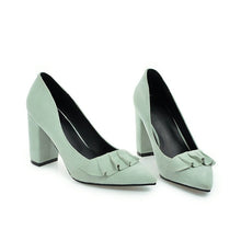 Load image into Gallery viewer, ESVEVA 2020 Women Pumps Shoes Sweet Style Women Shoes Pumps Fashion Square High Heels Size 34-43 Shallow Slip on Pointed Toe