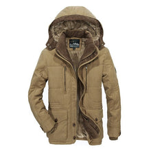 Load image into Gallery viewer, Winter Military Thick Warm Cotton-Padded Jacket Parka Fleece Casual Coat With Hooded Windbreaker