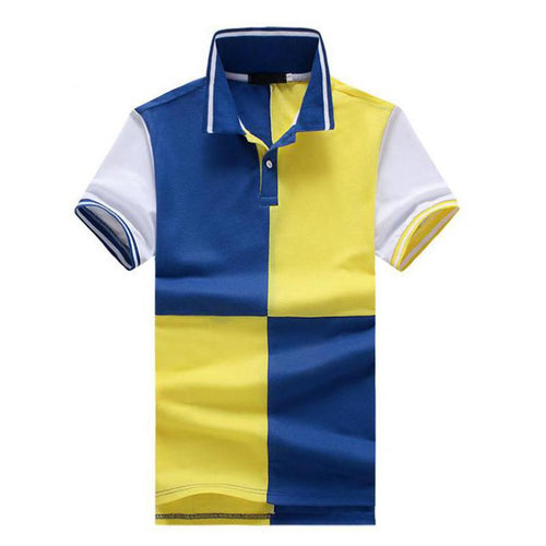 Mens Patch Polo Cotton Short Sleeve Shirts